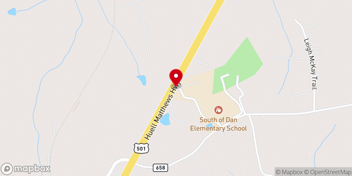 Map showing location of TJM Community Center