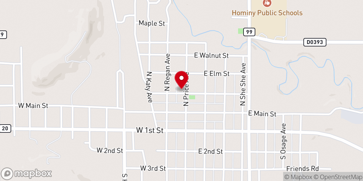 Map showing location of First Presbyterian Church