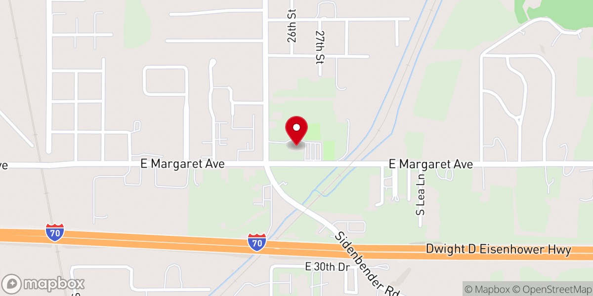 Map showing location of Bible Baptist Church & Academy