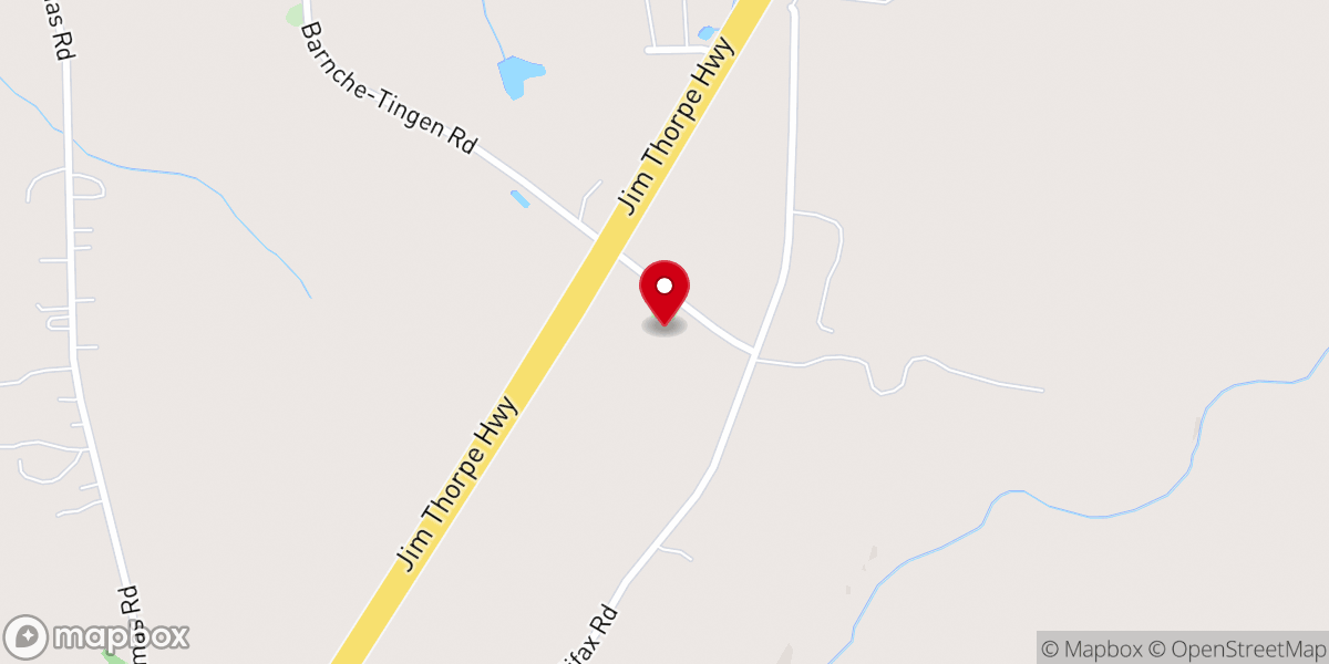 Map showing location of Jones Chapel Baptist Church