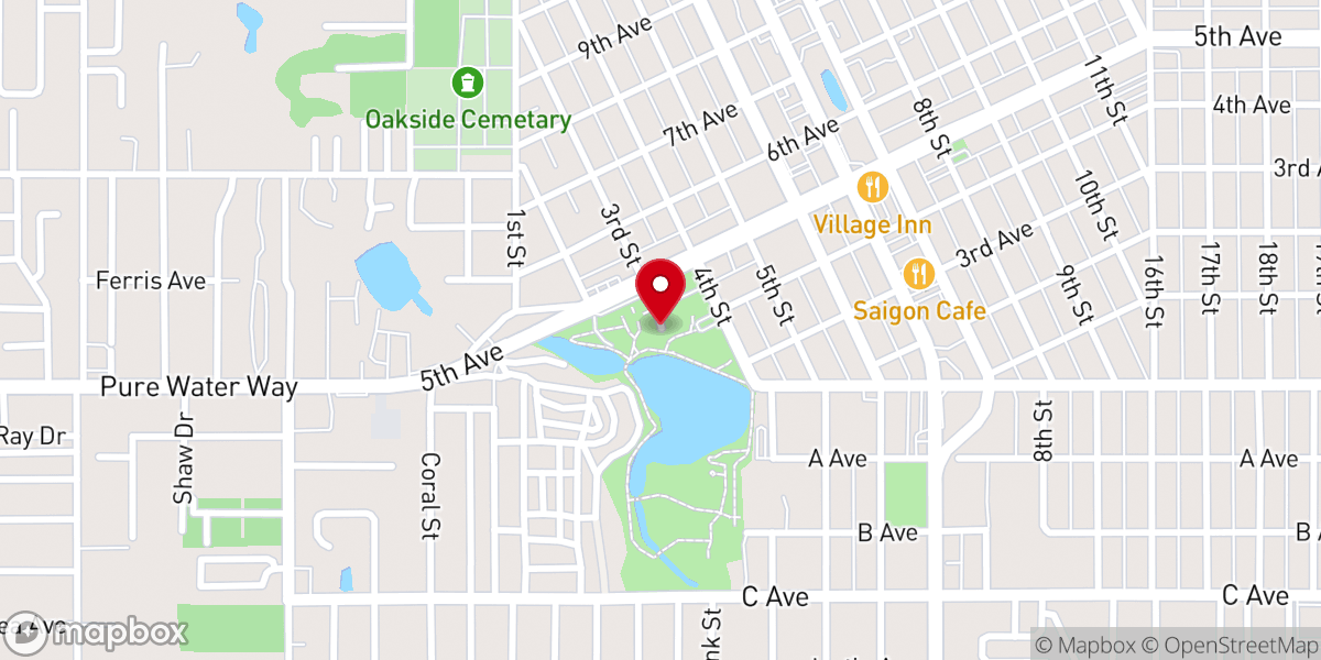 Map showing location of Zephyr Park