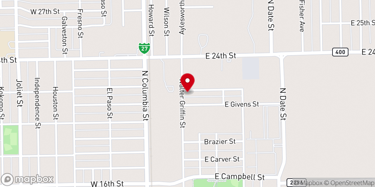 Map showing location of United Baptist Church