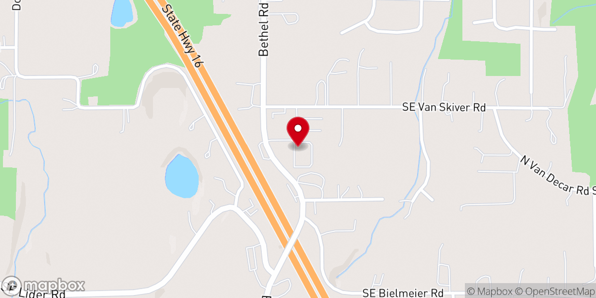 Map showing location of Bible Baptist Church
