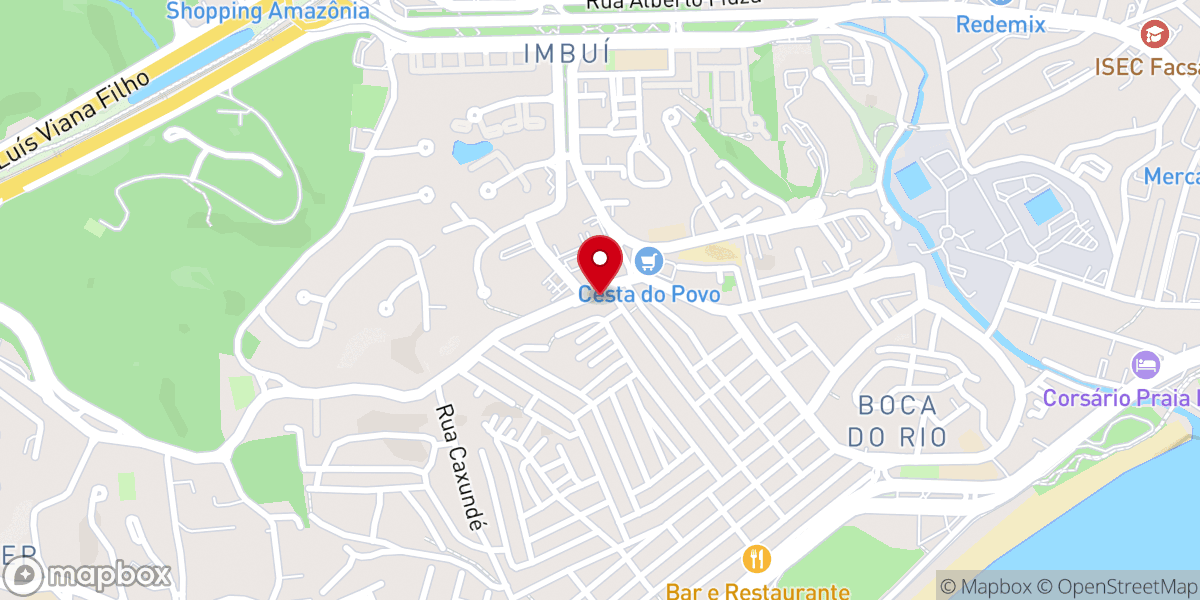 Map showing location of Igreja Batista Salvador