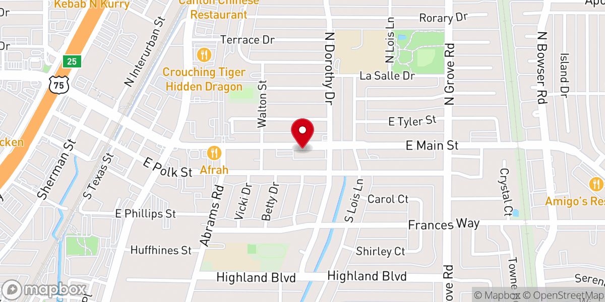 Map showing location of Community Bible Chapel (Church)