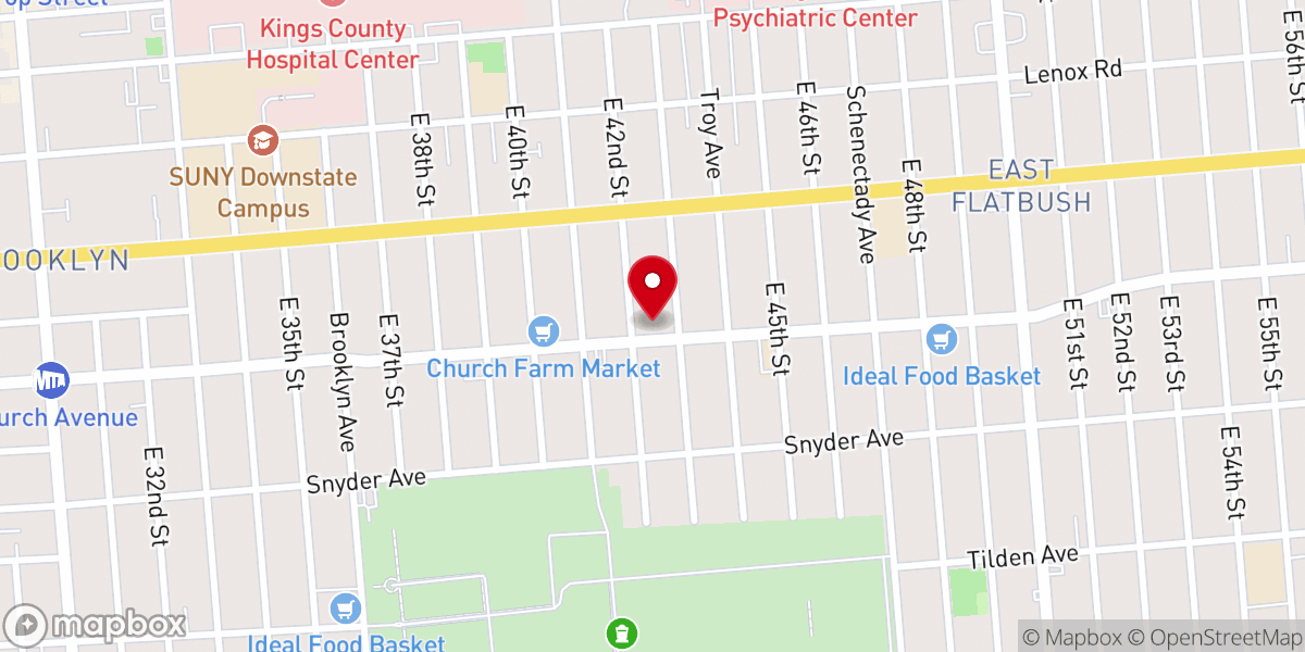 Map showing location of Metropolitan Tabernacle Church of God/Tabernacle Metropolitain Eglise de Dieu