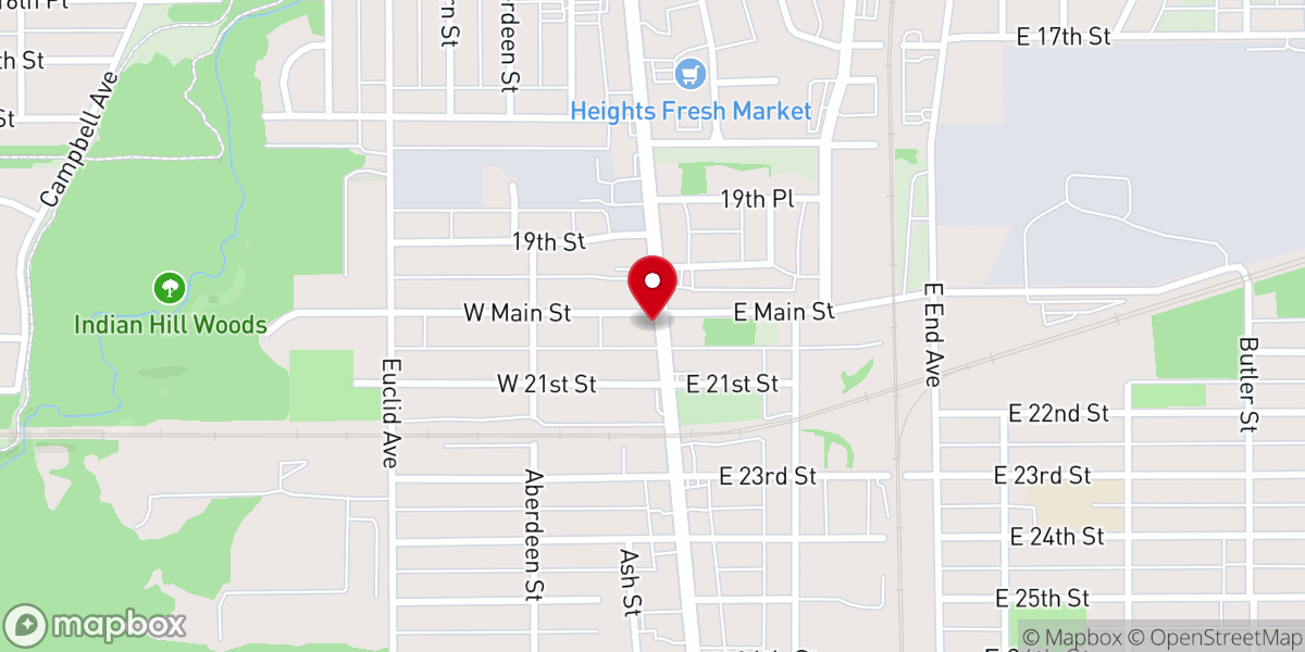 Map showing location of St James CME Church