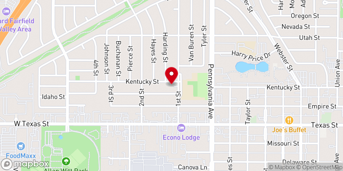 Map showing location of St Paul Baptist Church