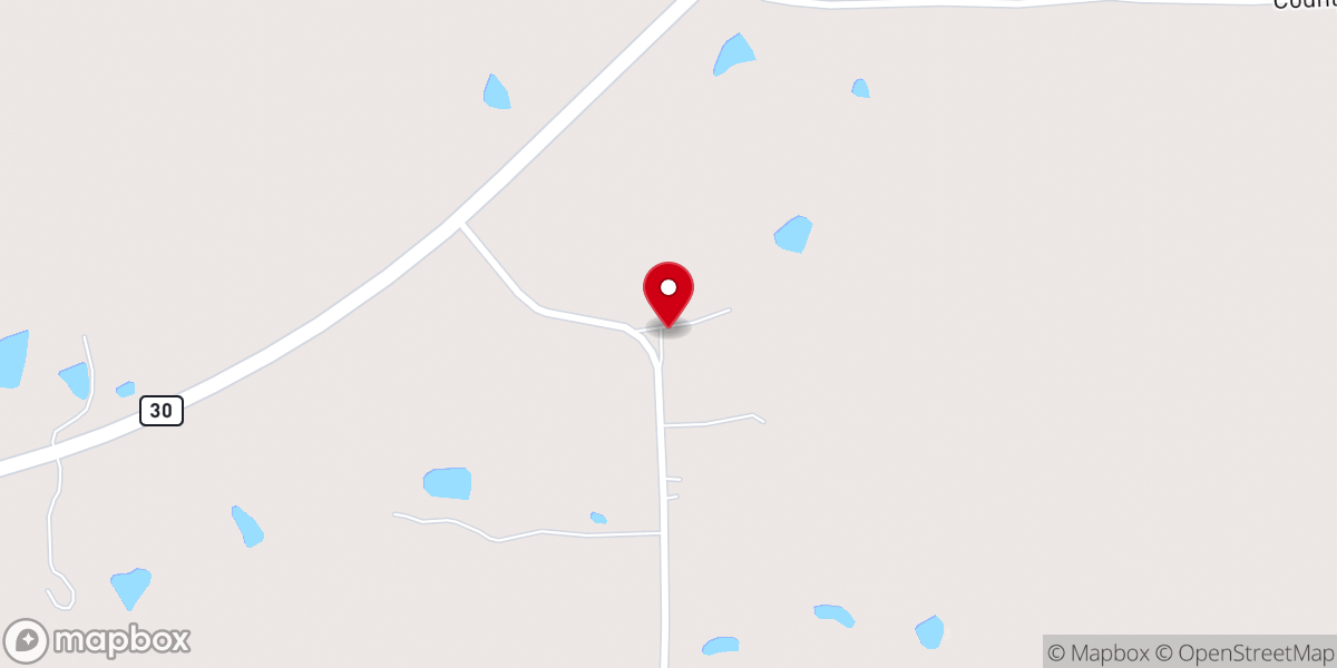 Map showing location of Philadelphia Baptist Church