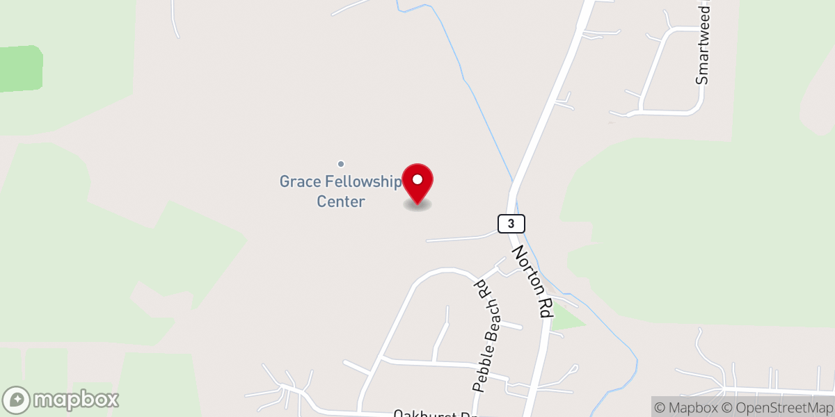 Map showing location of Grace Fellowship Center