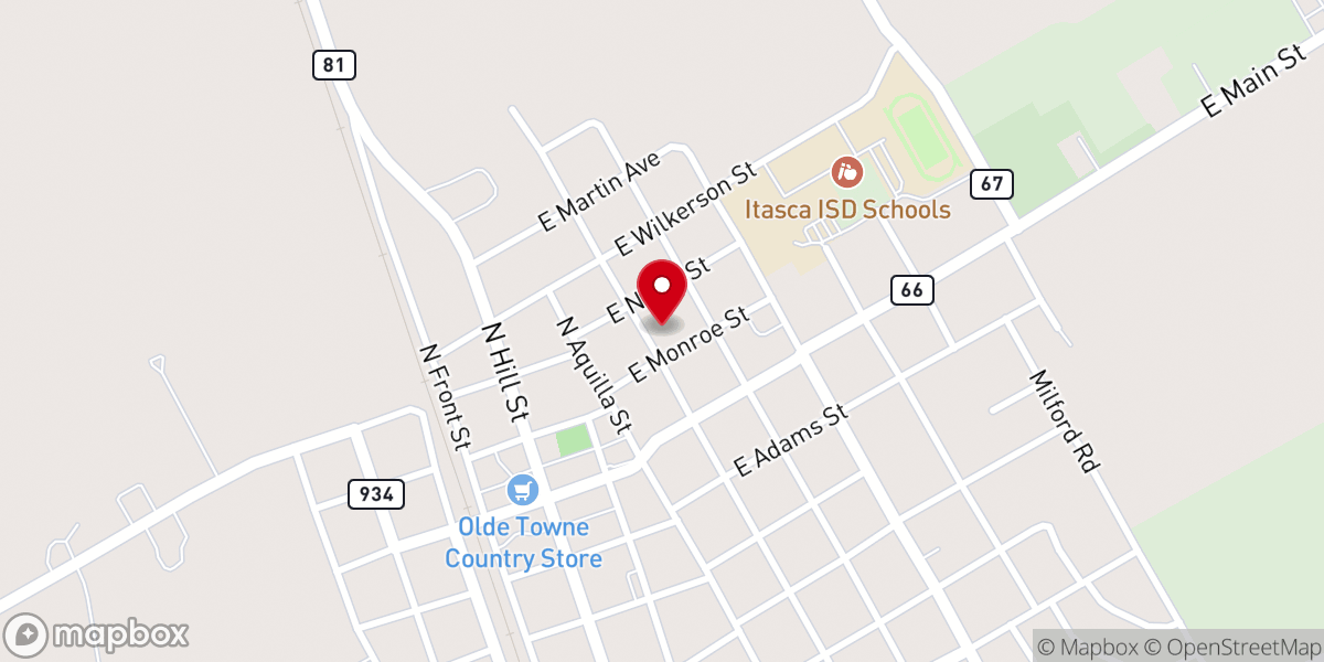 Map showing location of Central Baptist Church