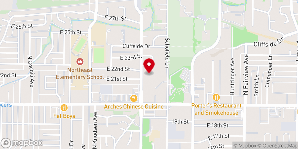 Map showing location of Grace Baptist Church and Academy of Farmington, NM