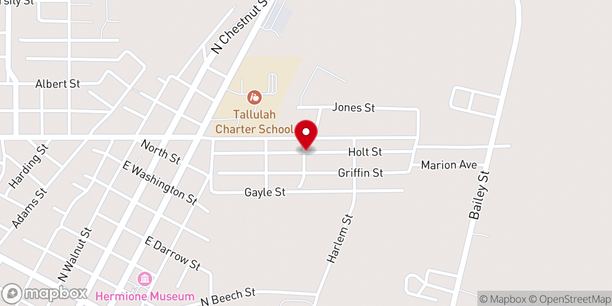 Map showing location of Zion Flower Baptist Church
