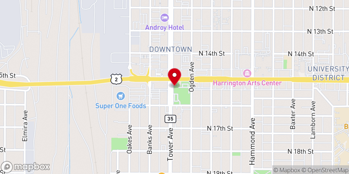 Map showing location of Center City Park