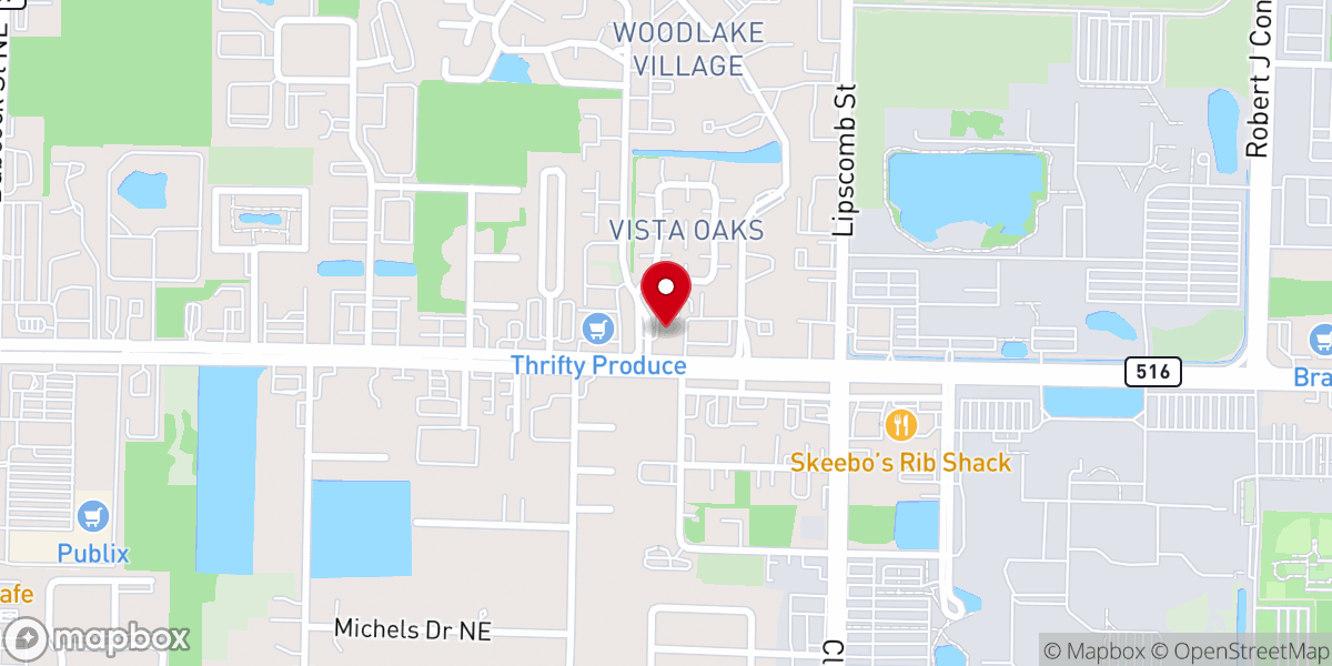Map showing location of Trinity Haitian Baptist Church of Palm Bay Inc.