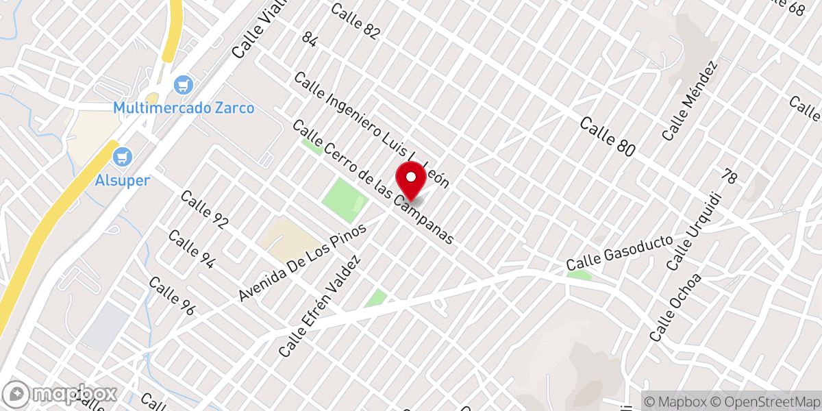 Map showing location of Iglesia Nuestra Señora de Fátima