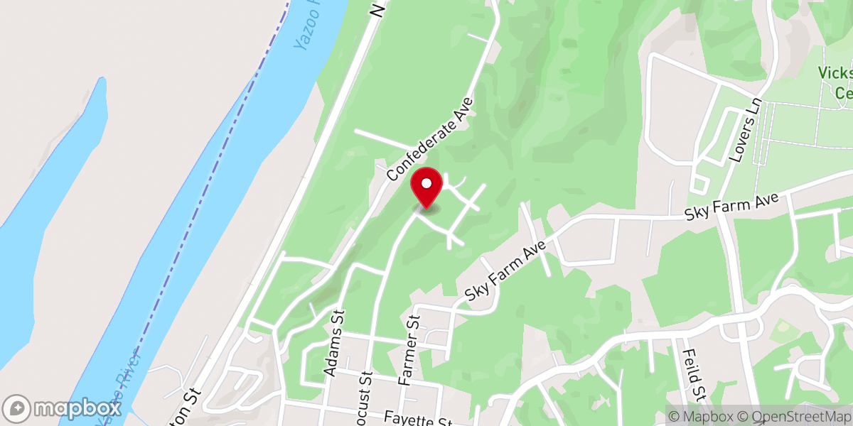 Map showing location of Greater Mt Olive Baptist Church