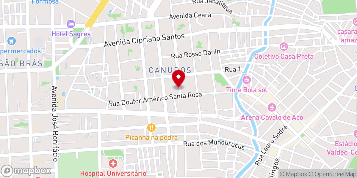 Map showing location of Assembleia de Deus Templo Francisco Monteiro