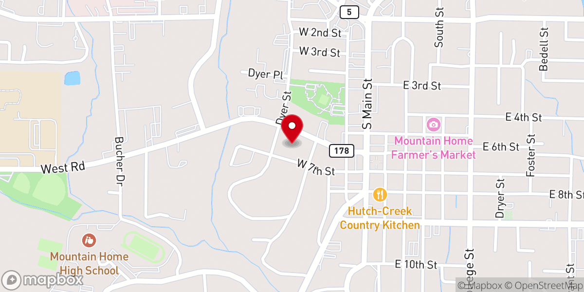 Map showing location of West Road Church of Christ
