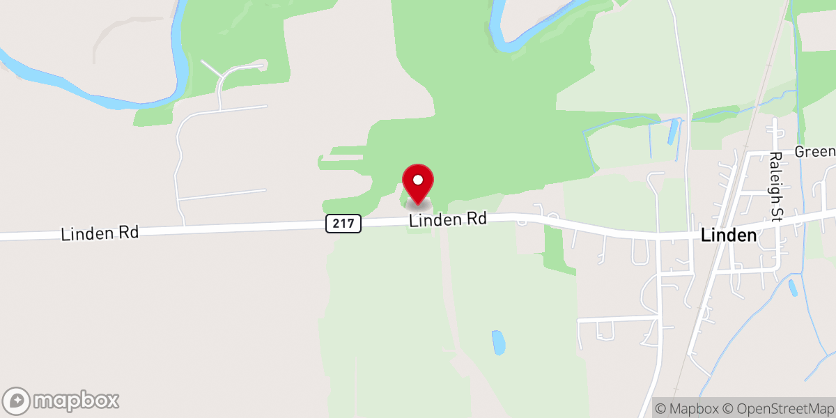 Map showing location of Poplar Grove Church