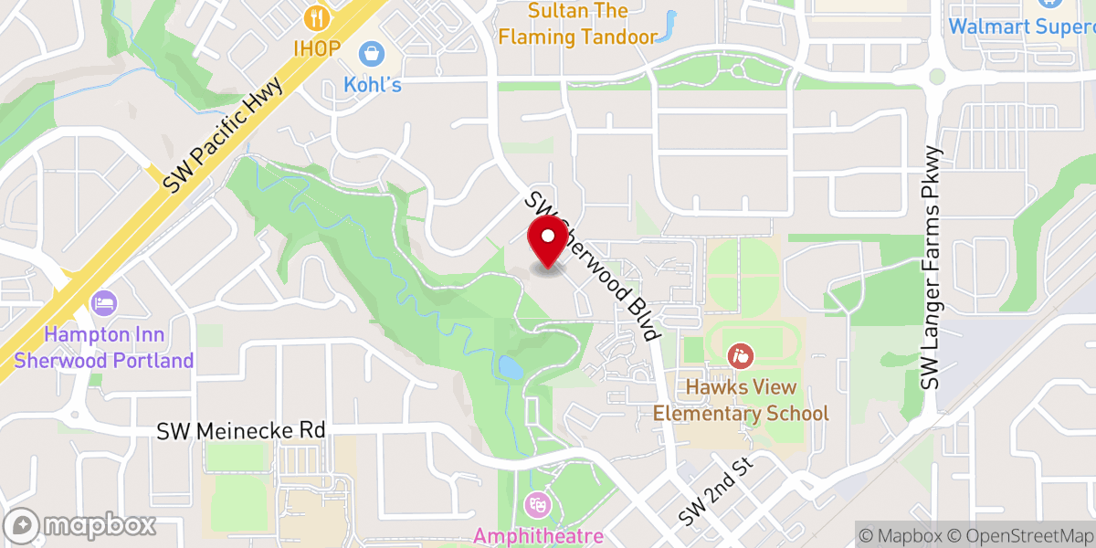 Map showing location of Cedar Creek Church