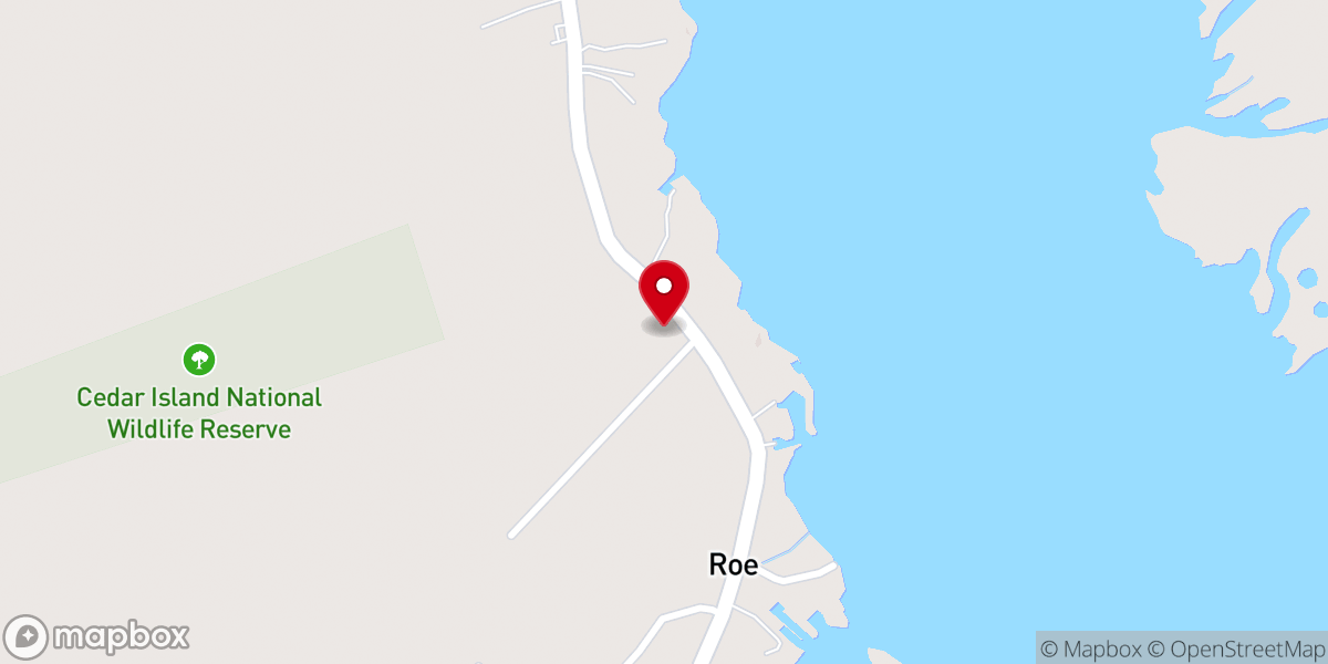 Map showing location of Cedar Island Methodist Church