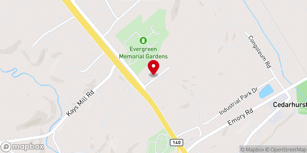 Map showing location of Cedarhurst Unitarian Universalists