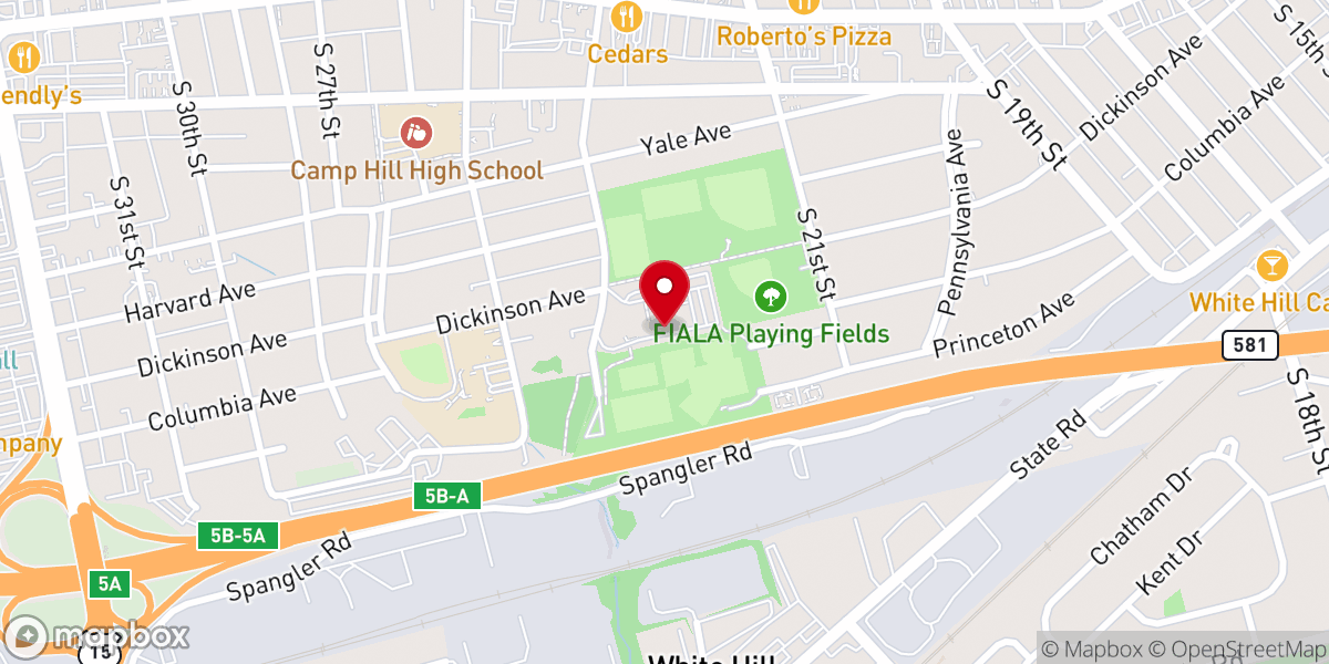 Map showing location of Camp Hill United Methodist Preschool