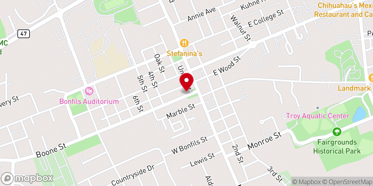 Map showing location of Antioch Fellowship
