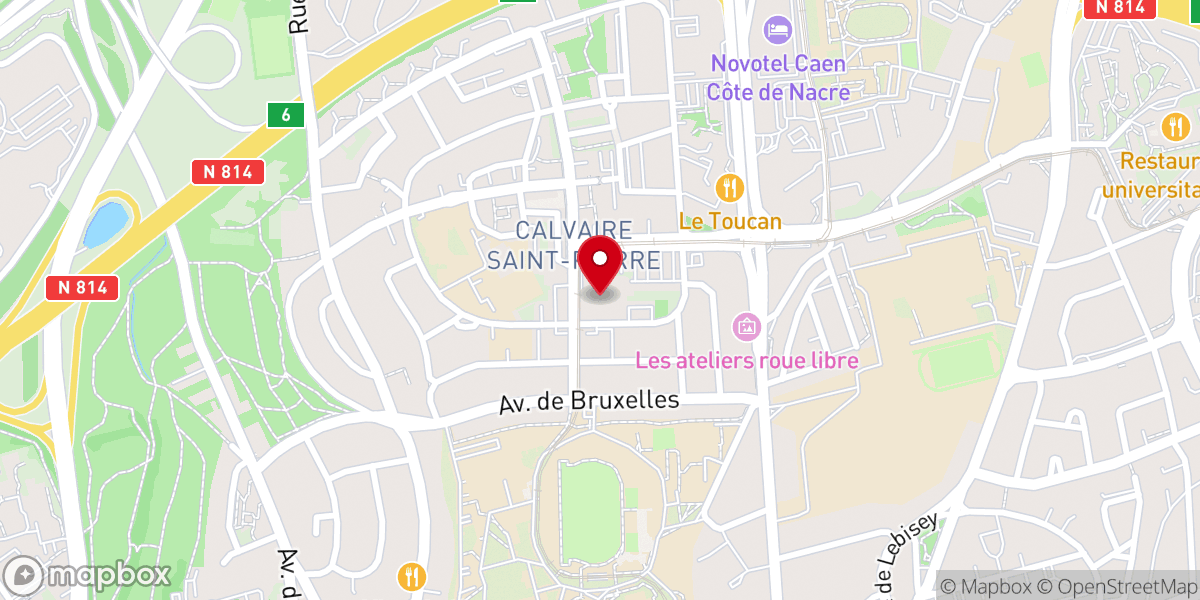 Map showing location of Église Saint-André