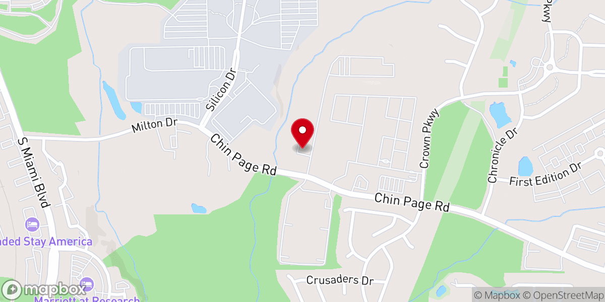 Map showing location of RTP Global Mission Church