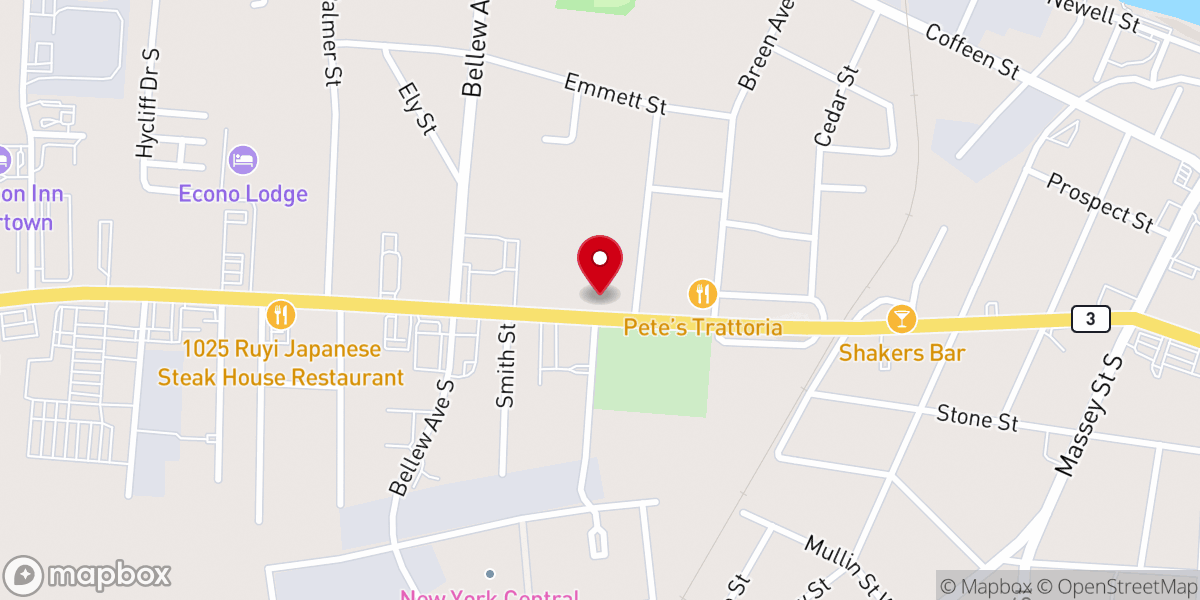 Map showing location of Concordia Lutheran Church