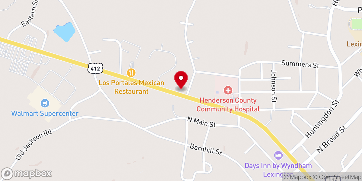 Map showing location of Lexington Florist
