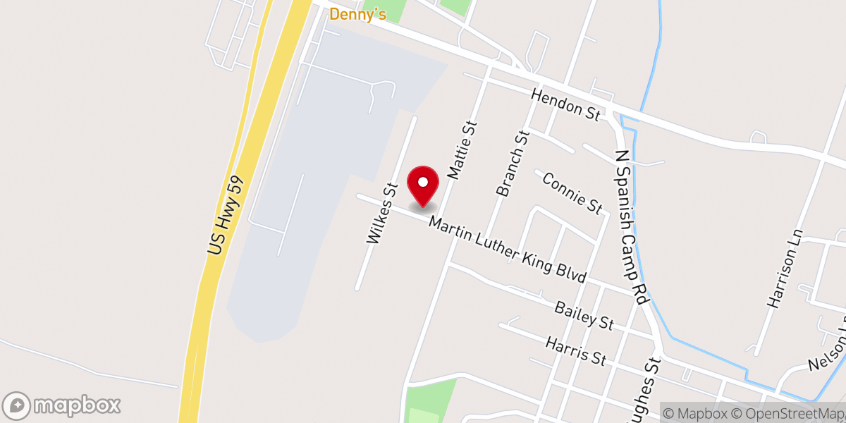 Map showing location of M L King Boulevard Church of Christ