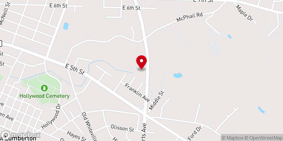 Map showing location of Hyde Park Baptist Church