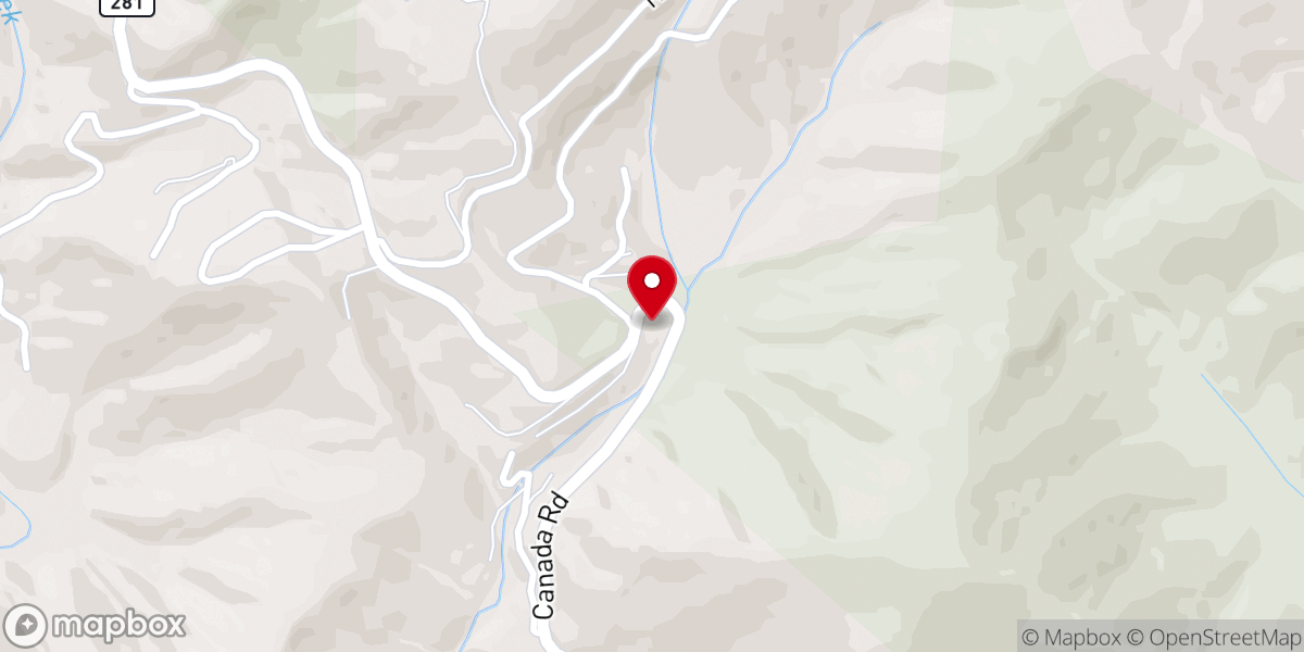 Map showing location of Wolf Creek Baptist Cutch Fellowship Hall