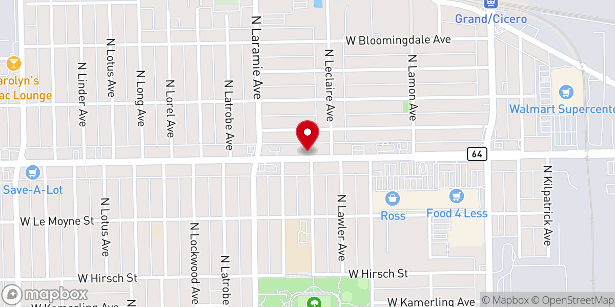 Map showing location of New Philadelphia Pentecostal Church