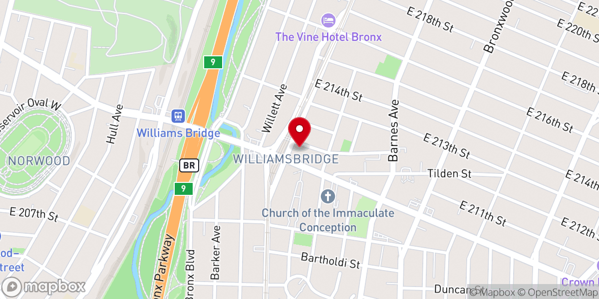 Map showing location of Little Calvary Baptist