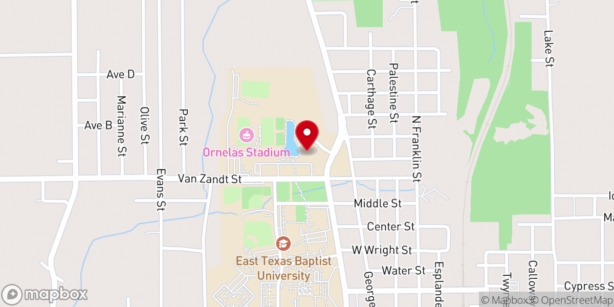 Map showing location of Chapel on the hill