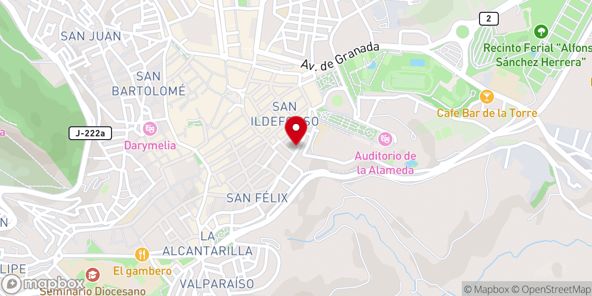 Map showing location of Iglesia Adventista del Séptimo Día en Jaén