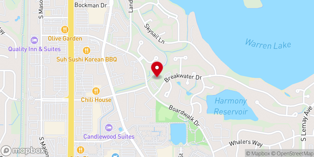 Map showing location of Harmony Presbyterian Church