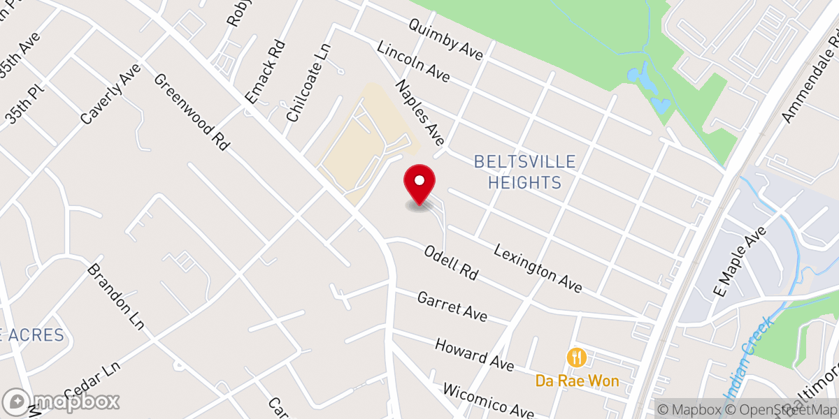 Map showing location of First Baptist Church