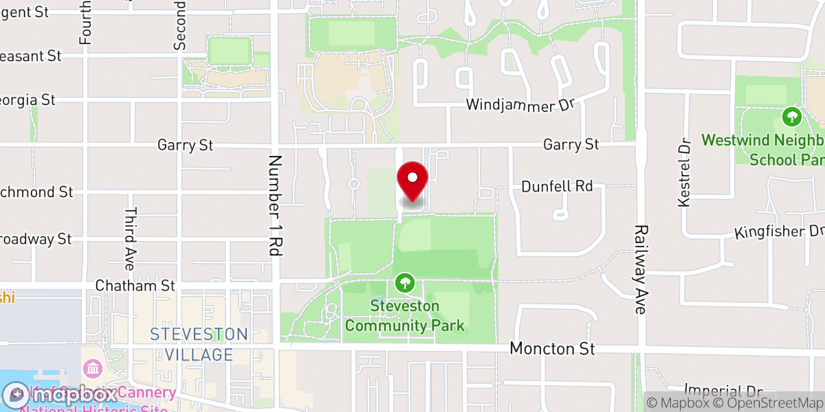 Map showing location of Jodo Shinshu Buddhist Temples of Canada National Headquarters