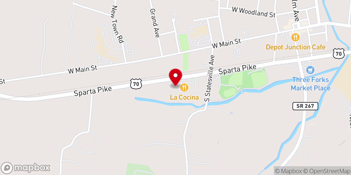 Map showing location of Acts Church