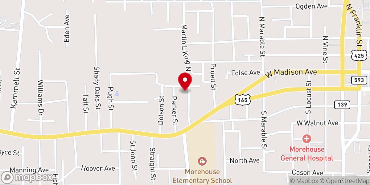 Map showing location of Ivory Chapel Baptist Church