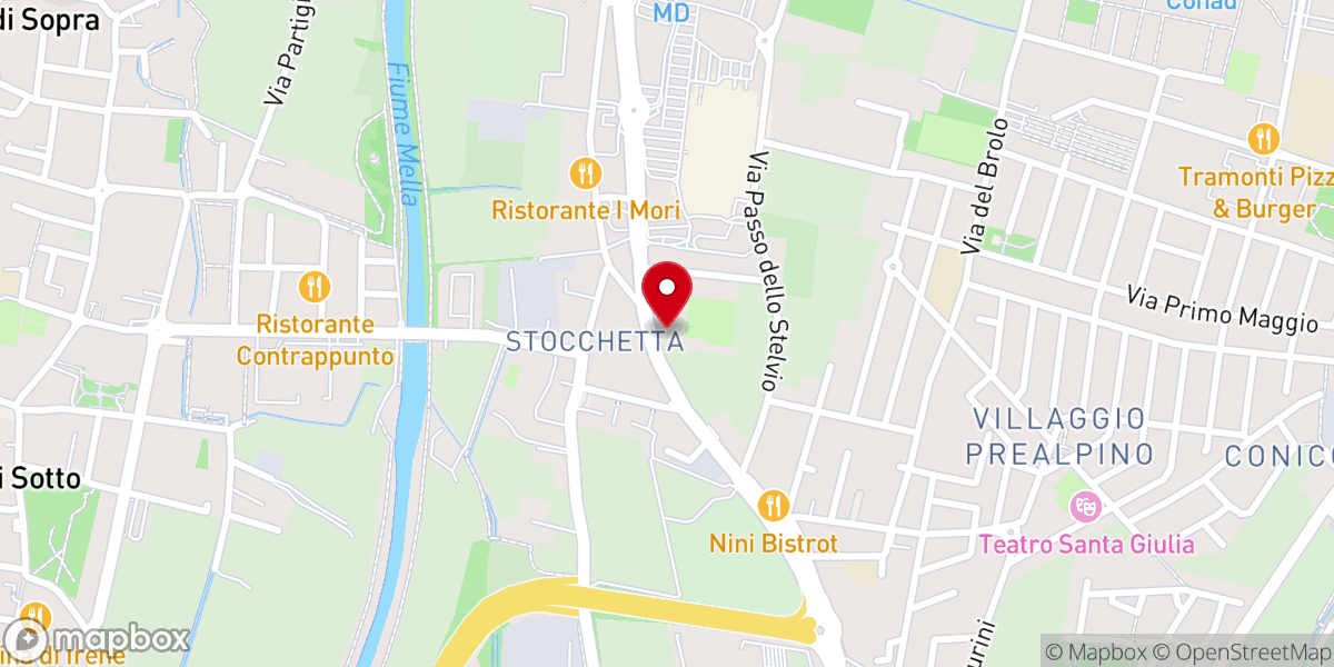 Map showing location of Chiesa della Stocchetta