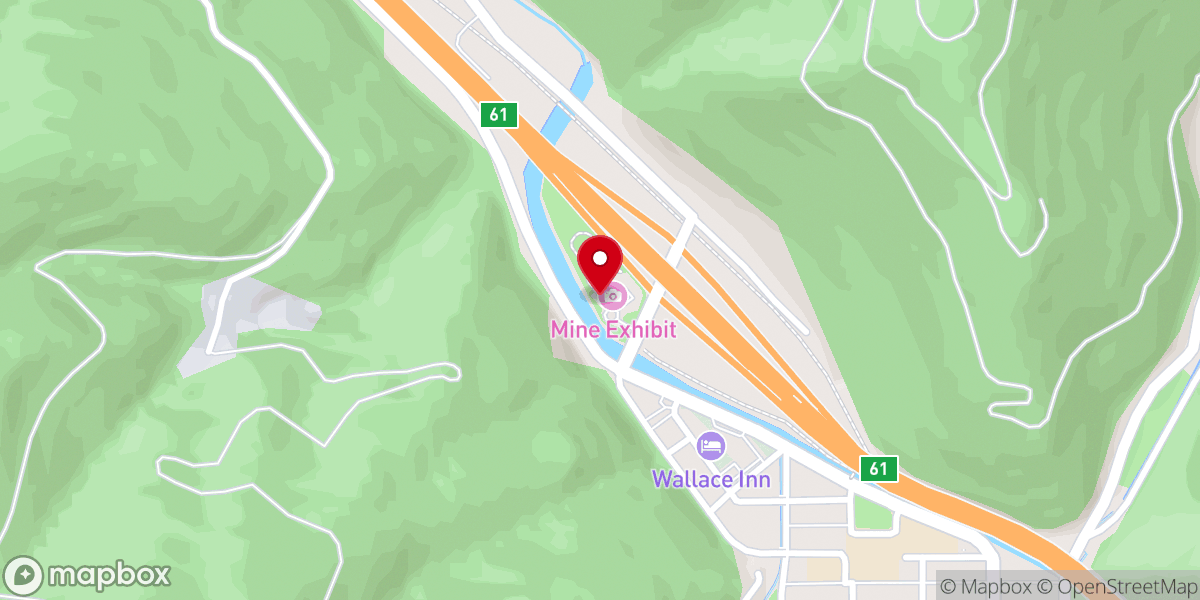 Map showing location of Wallace Chamber of Commerce