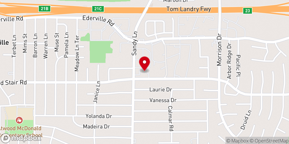 Map showing location of King of Glory Lutheran Church