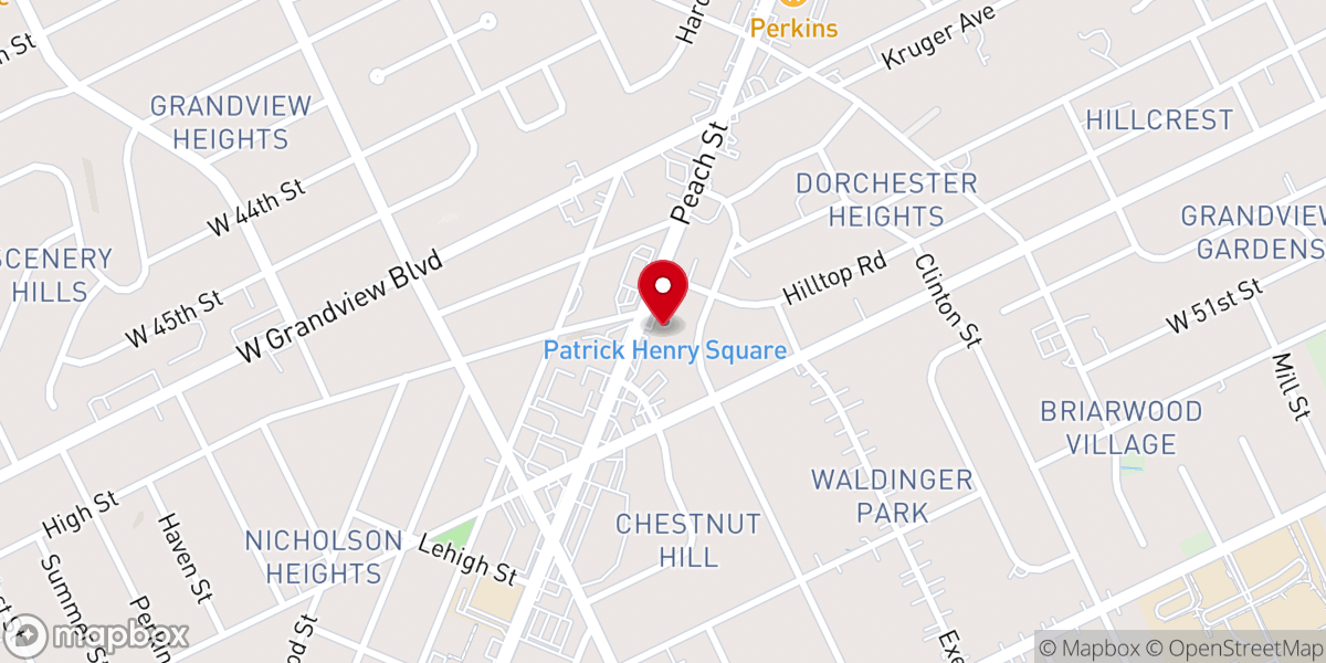 Map showing location of New Life Apostolics of Erie