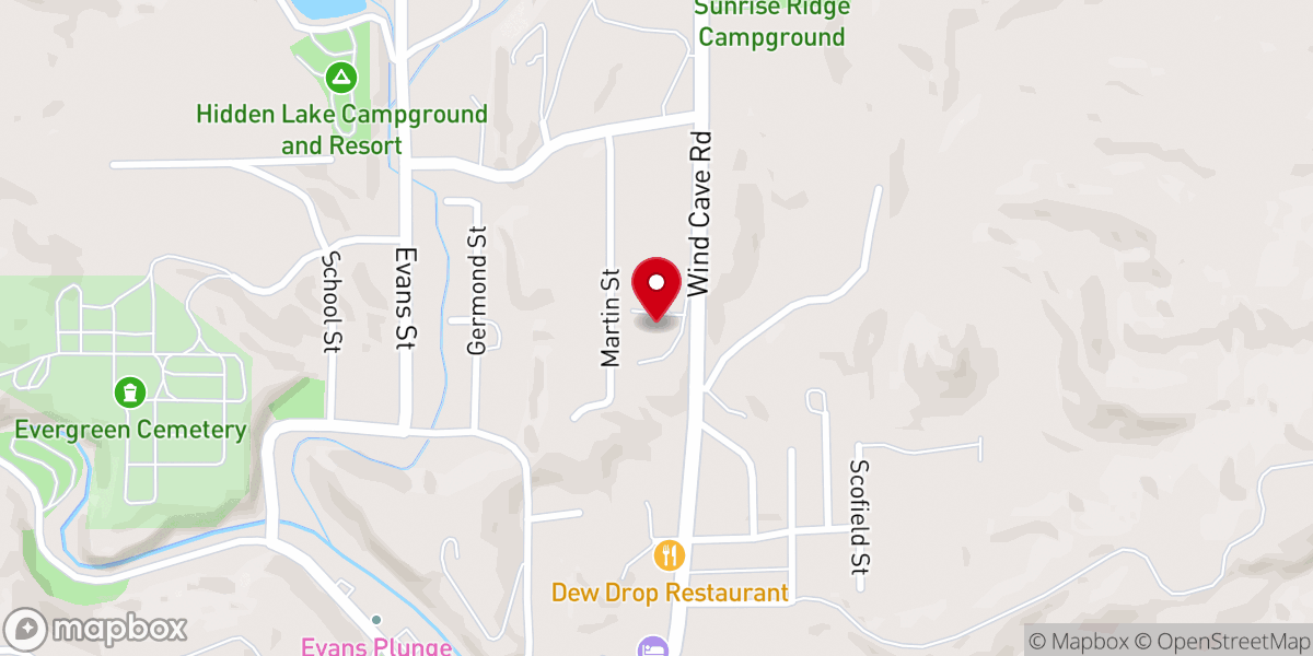 Map showing location of Rio Grande Bible Institute Hot Springs